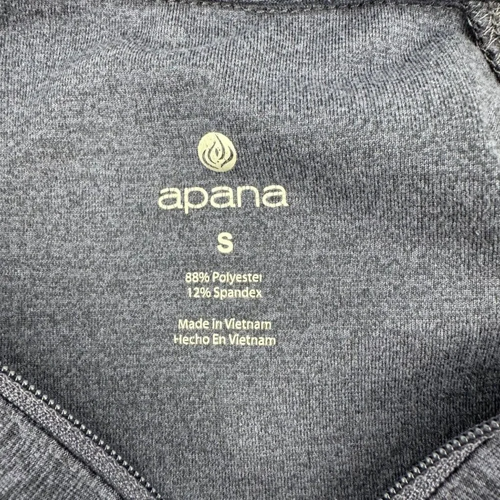 Apana Womens Heathered Blue1/4 Zip Pullover Lightweight Long-Sleeve Top S - Picture 6 of 12